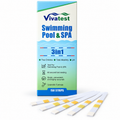 VivaTest swimming pool and spa test strip box with 3-in-1 water testing strips