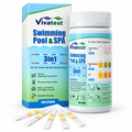 VivaTest 3-in-1 pool and spa water test kit with 150 test strips