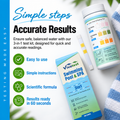 VivaTest 3-in-1 pool test strips for chlorine, total alkalinity and pH