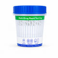 VivaTest multi drug rapid test cup with integrated urine test strips and screw top lid