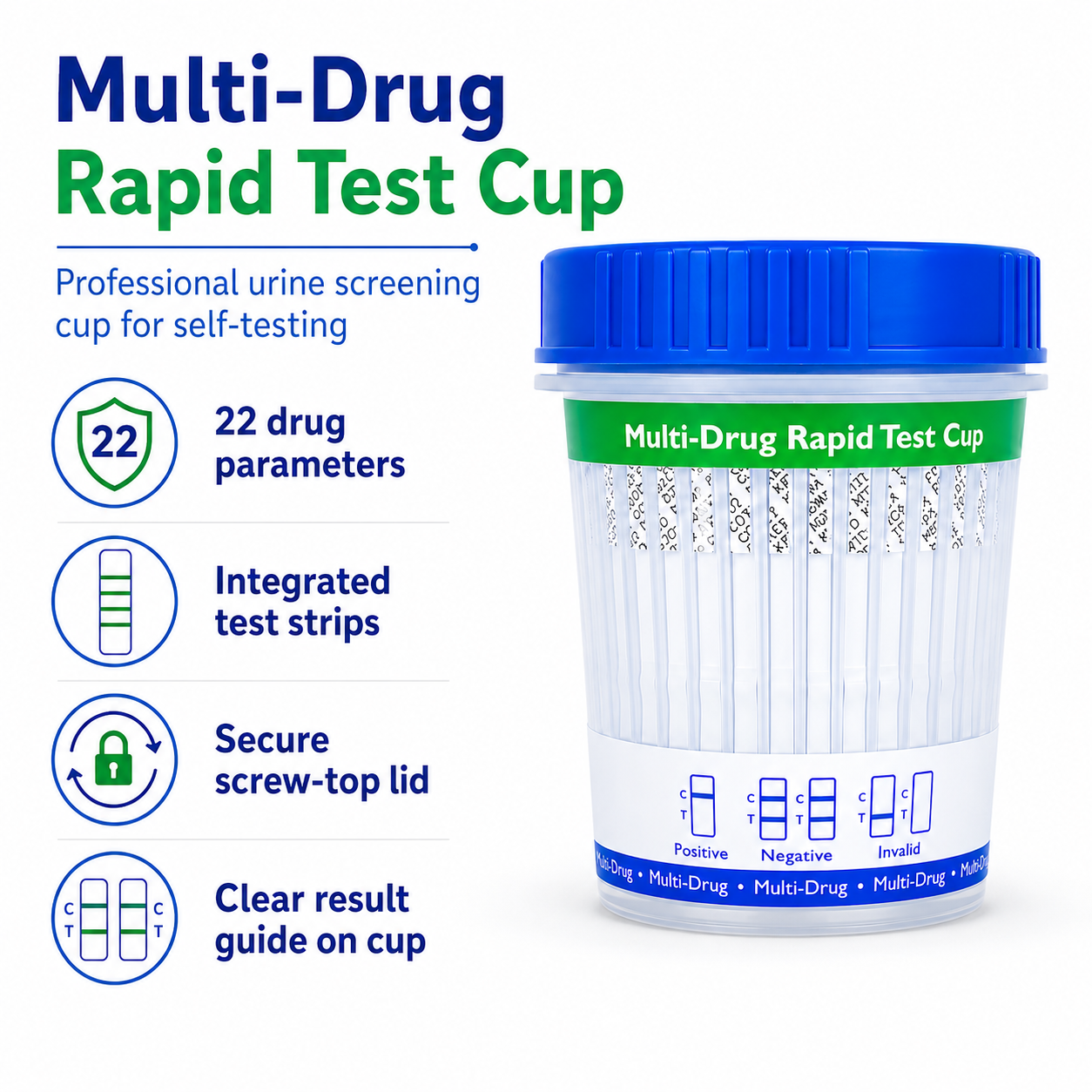 VivaTest urine drug test package insert with instructions and drug cut off levels