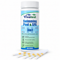 VivaTest 3-in-1 swimming pool and spa test strip bottle with test strips