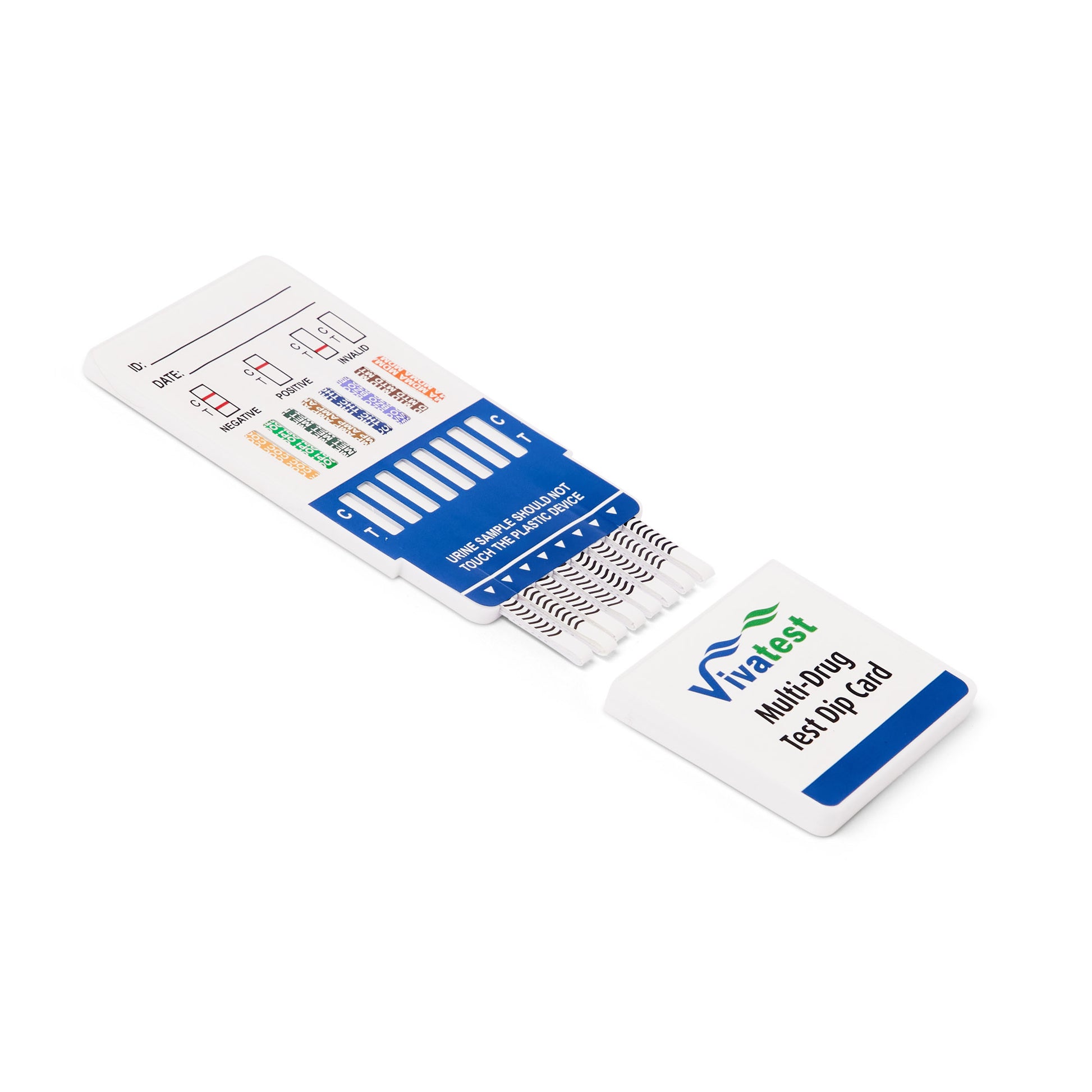 Easy-read multi-drug urine screen strips