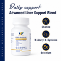 VT Supplements Milk Thistle 300mg Capsules with Choline NAC Selenium Vitamin C and Vitamin E