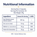 Saw Palmetto 500mg prostate formula capsules by VT Supplements