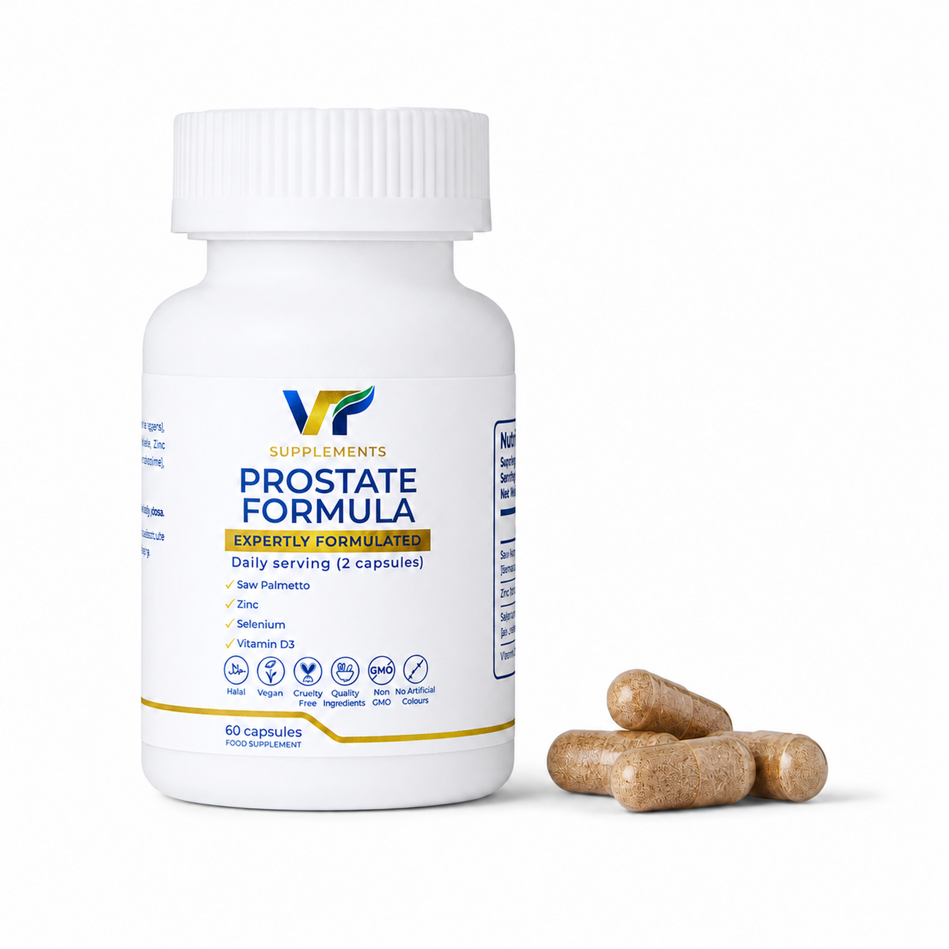 Prostate health supplement for men with Saw Palmetto Zinc Selenium and Vitamin D3