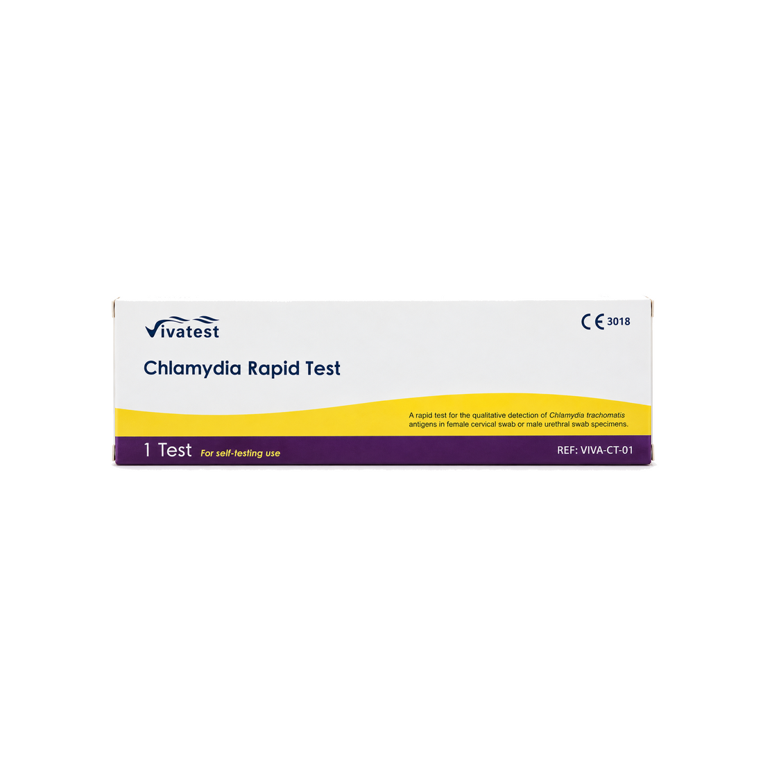 VivaTest Chlamydia Rapid Test Kit box for swab-based chlamydia screening.